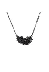 Large Sugar Burst Necklace in Oxidized Silver