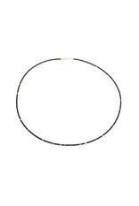 Margaret Necklace with 18k Yellow Gold and Black Beads