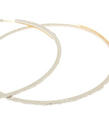 Sugar Brick Big Girl Hoop Earrings in Silver with 18k Gold