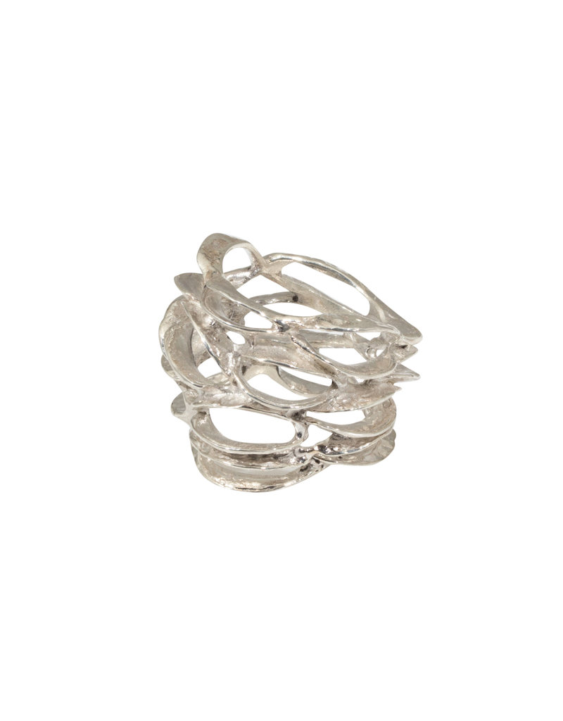 Banksia Lace Ring in Silver