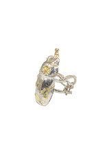 Alexis Pavlantos Stag Beetle Ring Feme in Silver and 14k Yellow Gold