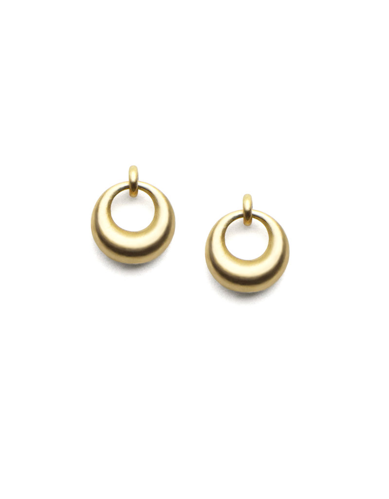 Olivia Shih Small Circle Post Earrings in 14k Yellow Gold