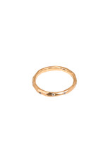 2.25 mm Diamond Band with Faceted Texture  in 18k Rose Gold
