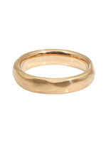 4mm Wide Facets Band in 18k Rose Yellow Gold