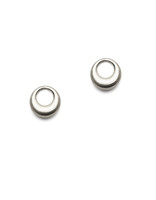 Olivia Shih Petite Circle Post Earrings in Silver