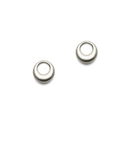 Olivia Shih Petite Circle Post Earrings in Silver