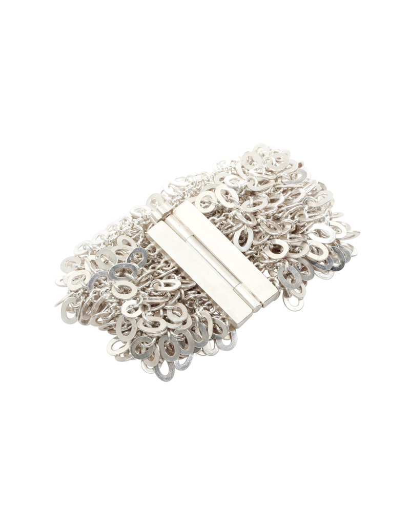 Fringe Bracelet in Brushed Silver