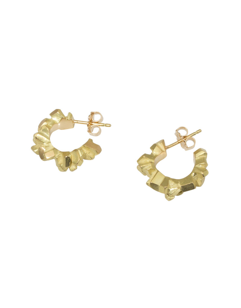 Super Fine Huggie Hoops in 18k Gold