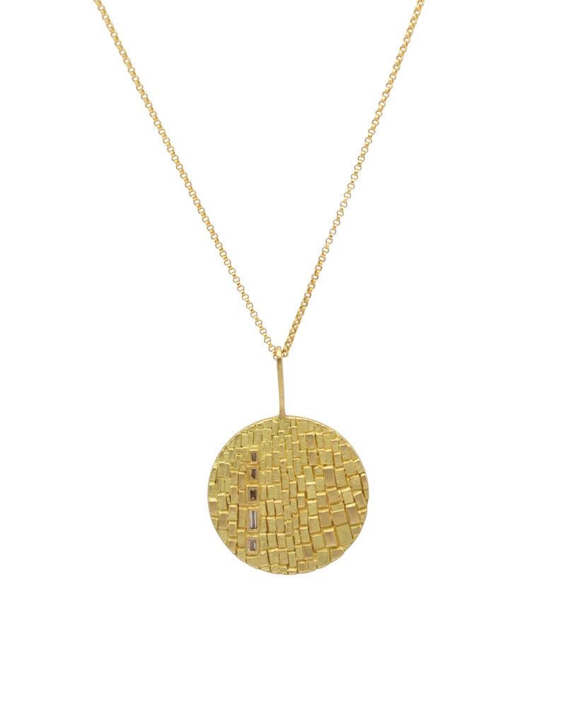 Sugar Brick Diamond Necklace in 18k Gold