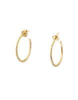 Sugar Brick Vertical Hoops in 18k Gold