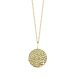 Sugar Brick Scattered Diamond Necklace in 18k Gold