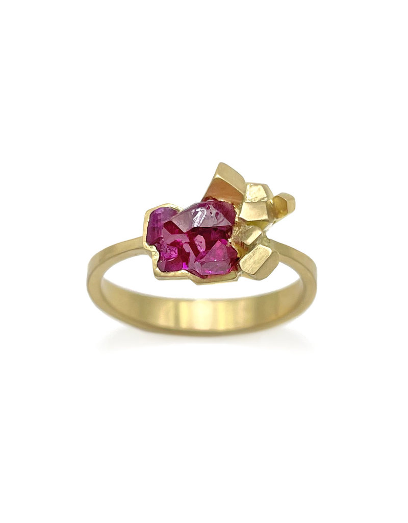 Rock Candy Ruby Cluster Ring in 18k Gold