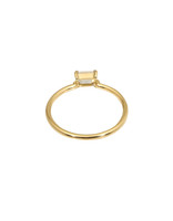 Tura Sugden Emerald Cut Diamond Solitaire Ring in 18k Yellow Gold