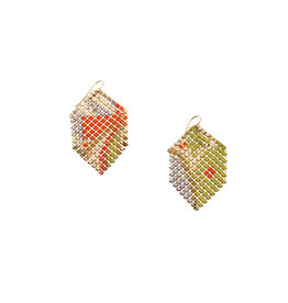 Maral Rapp Abstract Kiwi/Orange Earrings
