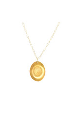 From A Coin Chased Pendant in 22k Yellow Gold