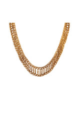 Rail Ribbon Necklace in Burnt Gold