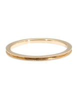 Petite Milgrain Textured Band in 14k Yellow Gold