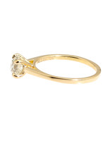 Nick Engel Apex Ring with White Diamond in 18k Yellow Gold