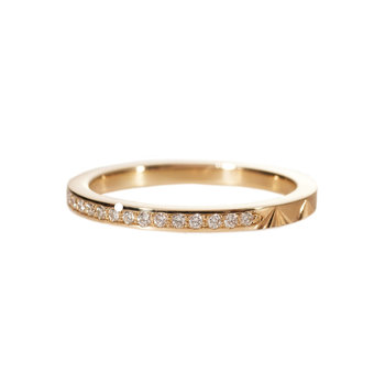 Pave Aurelia Band with White Diamonds in 14k Gold