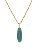 Moonscape Enamel Pendant in 18k Yellow Gold