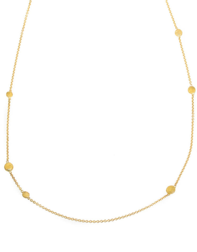 Koburi Chain Necklace 18k Yellow Gold 22k Gold Dots 18"