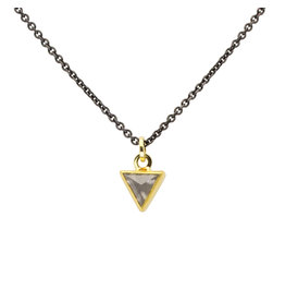 Sam Woehrmann Grey Diamond Triangle Pendant in Silver, 18k & 22k Gold