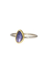 Sam Woehrmann Purple Rose Cut Sapphire Ring in Silver & 22k Gold