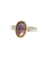 Sam Woehrmann Oval Rose Cut Purple Spinel Ring in Silver & 22k Gold