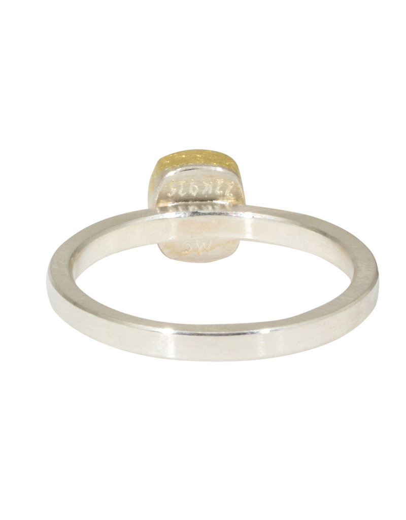 Sam Woehrmann Merlot Spinel Cushion Ring in Silver & 22k Gold