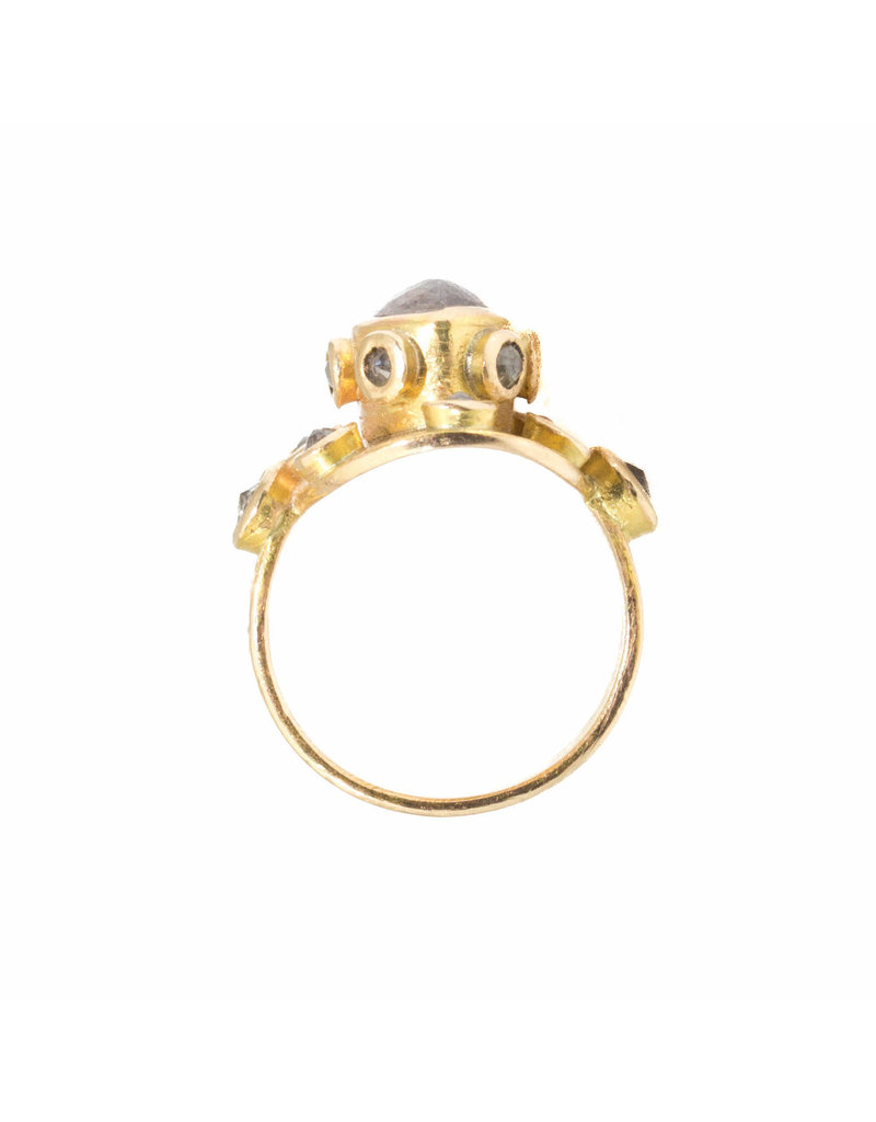 Marquis Rosecut Diamond Ring in 14k Yellow Gold