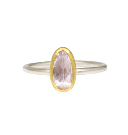 Sam Woehrmann Light Purple Rose Cut Sapphire Ring in Silver & 22k Gold