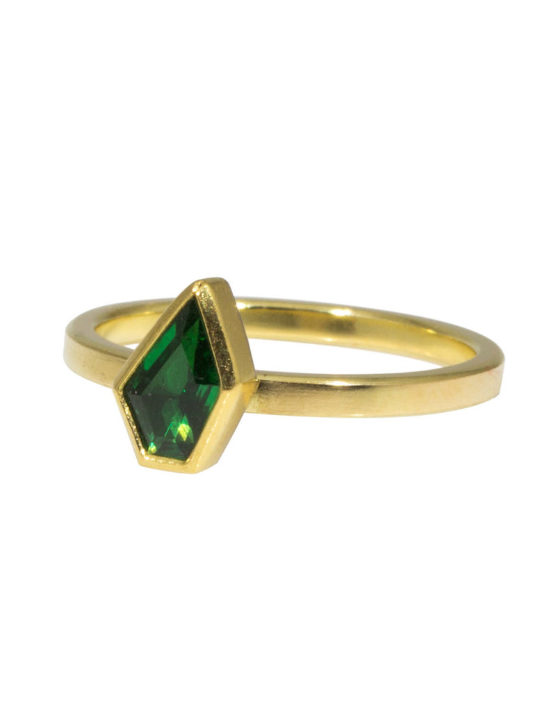 Sam Woehrmann Tsavorite Garnet Geometric Ring in 18k & 22k Gold