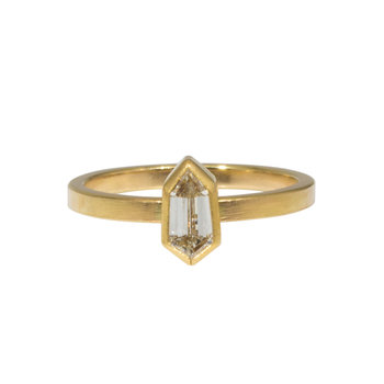 Sam Woehrmann Diamond Shield Ring in 18k & 22k Gold