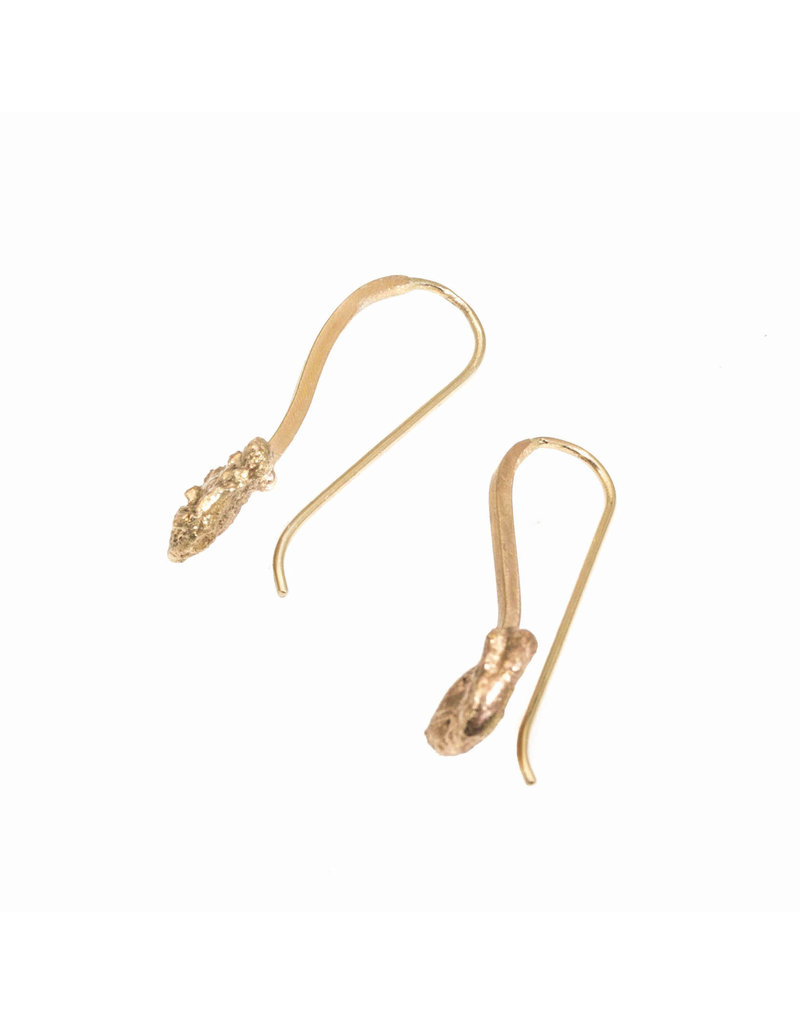 Lava Field Dangle Earrings in 14k Yellow Gold