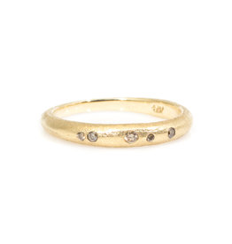 Champagne Diamond Band in 14k Gold