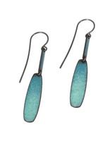Cove Earrings with Aqua and Teal Enamel