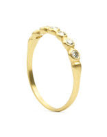 Marian Maurer Porch Skimmer Band with 2mm Diamonds in 18k Yellow Gold