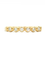 Marian Maurer Porch Skimmer Band with 2mm Diamonds in 18k Yellow Gold