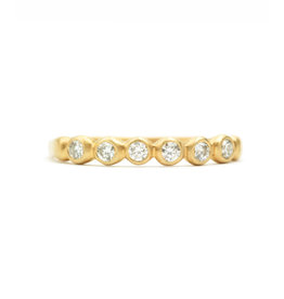 Marian Maurer Porch Skimmer Band with 2mm Diamonds in 18k Yellow Gold