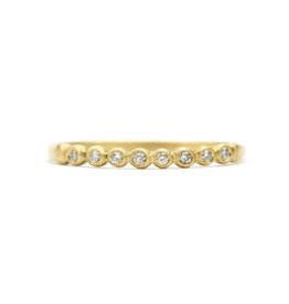 Marian Maurer Porch Skimmer Band with 1.25mm Diamonds in 18k Yellow Gold