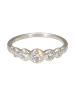 Marian Maurer Kima Ring with 5 Diamonds in Platinum