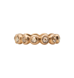 Marian Maurer Porch Band with 3.25mm Rosecut Champagne Diamonds in 18k Bronze Gold