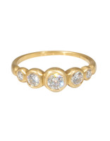 Marian Maurer Kima Ring with 5 Diamonds in 18k Yellow Gold