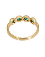 Marian Maurer Porch Skimmer Band with 3.7mm Emeralds in 18k Yellow Gold