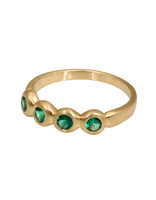 Marian Maurer Porch Skimmer Band with 3.7mm Emeralds in 18k Yellow Gold