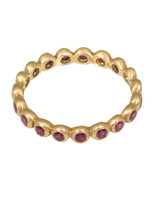 Marian Maurer Porch Band with 2mm Rubies in 18k Yellow Gold