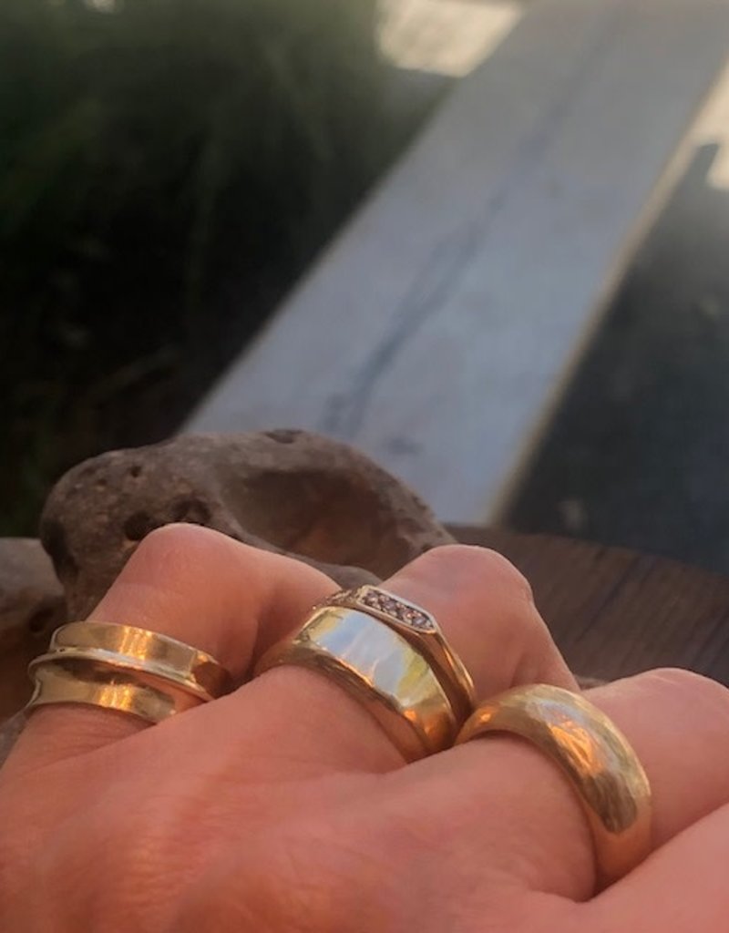 ladha by Lindsay Knox Monti Wide Band in 14k Yellow Gold