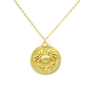 Marian Maurer Cancer Pendant in 18k Yellow Gold