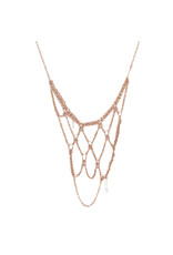 Web Necklace in 18k Rose Gold Vermeil