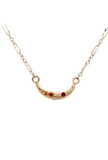 Honey Moon Necklace with Sapphires in 14k Yellow Gold